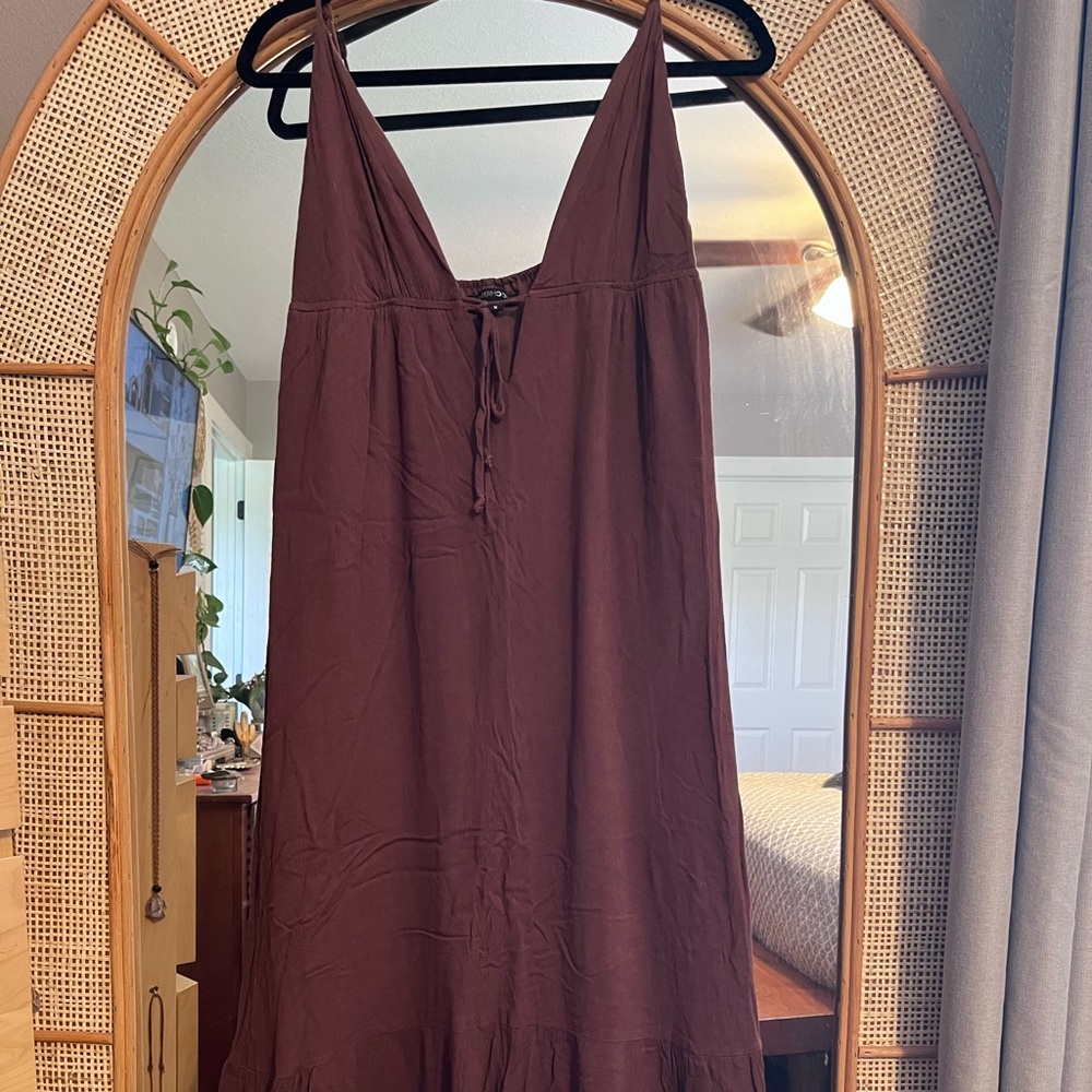 Brown paper moon medium maxi dress